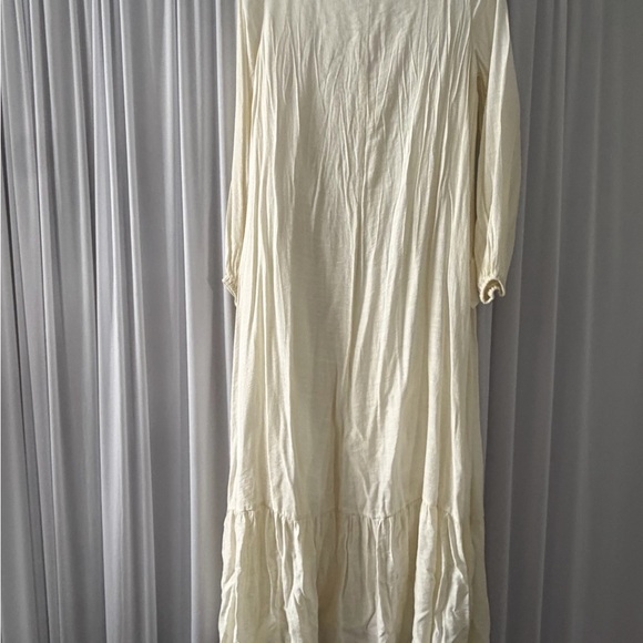 ASOS Cream Ruffle-Trim Maxi Dress - Picture 8 of 9